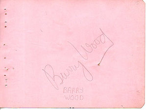 Barry Wood (d. 1970) Signed Autographed Vintage Autograph Page - COA Matching Holograms