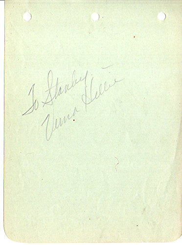 Verna Hillie (d. 1997) Signed Autographed 'To Stanley' Vintage 1930's Autograph Page