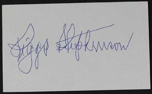 Riggs Stephenson (1898 - 1995) Autographed Vintage 3x5 Index Card (JSA Certified)