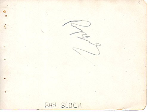 Ray Bloch (d. 1982) Signed Autographed Vintage Autograph Page