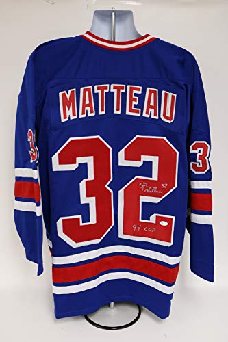 Stefan Matteau Signed Autographed '94 Cup' New York Rangers Hockey Jersey - JSA COA