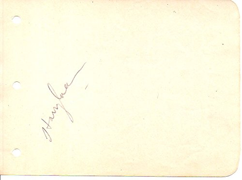 Harry Carter (d. 1952) Signed Autographed Vintage 1930's Autograph Page