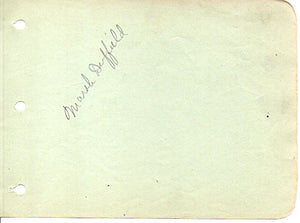 Marshall Duffield (d. 1990) Signed Autographed Vintage 1930's Autograph Page