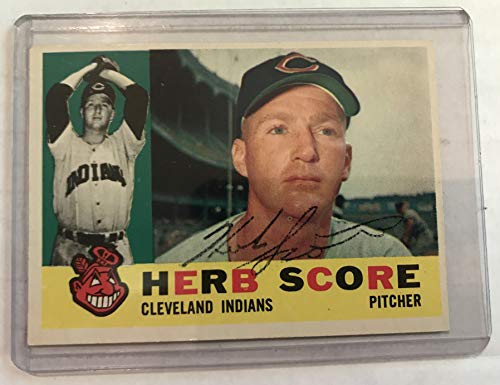 Herb Score (d. 2008) Signed Autographed 1960 Topps Baseball Card - Cleveland Indians