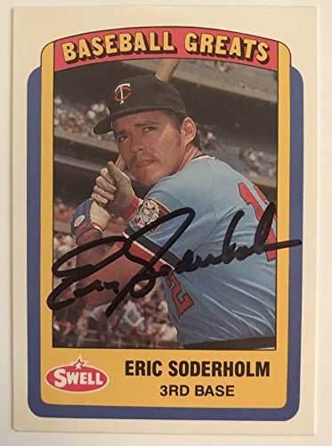 Eric Soderholm Signed Autographed 1990 Swell Greats Baseball Card - Minnesota Twins