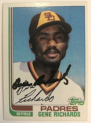 Gene Richards Signed Autographed 1982 Topps Baseball Card - San Diego Padres