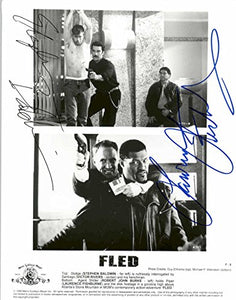 Laurence Fishburne & Stephen Baldwin Signed Autographed "Fled" Glossy 8x10 Photo - COA Matching Holograms