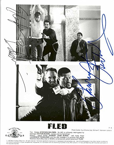 Laurence Fishburne & Stephen Baldwin Signed Autographed 
