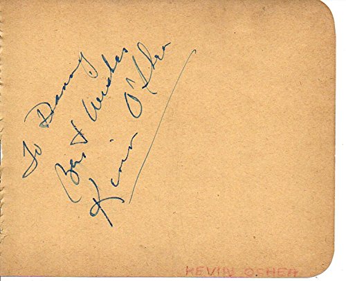 Kevin O'Shea (d. 1990) Signed Autographed Vintage Autograph Album Page