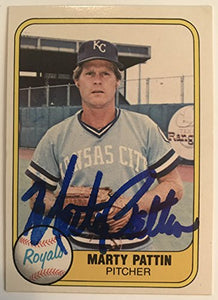 Marty Pattin Signed Autographed 1981 Fleer Baseball Card - Kansas City Royals