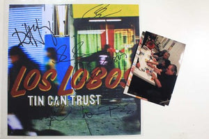 Los Lobos Group Autographed "Tin Can Trust" 12x12 Promo Flat - COA Matching Holograms
