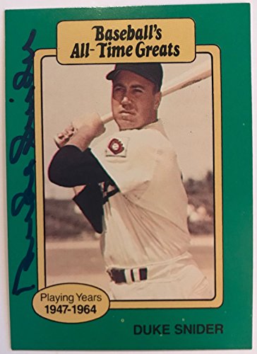 Duke Snider Signed Autographed 1987 Hygrade All Time Greats Baseball Card - Brooklyn Dodgers