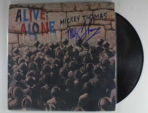 Mickey Thomas Signed Autographed "Alive Alone" Record Album - COA Matching Holograms