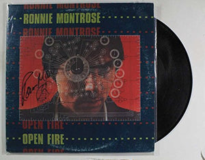Ronnie Montrose (d. 2012) Signed Autographed "Open Fire" Record Album - COA Matching Holograms