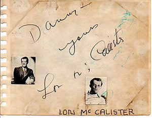 Lon McCallister (d. 2005) Signed Autographed Vintage Autograph Album Page