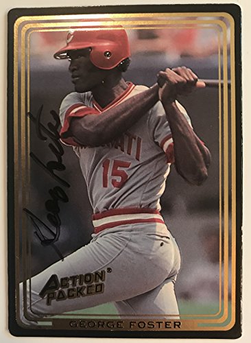 George Foster Signed Autographed 1992 Action Packed Baseball Card - Cincinnati Reds