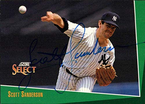 Scott Sanderson Signed Autographed 1993 Score Select Baseball Card - New York Yankees