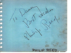 Philip Reed (d. 1996) Signed Autographed Vintage Autograph Album Page