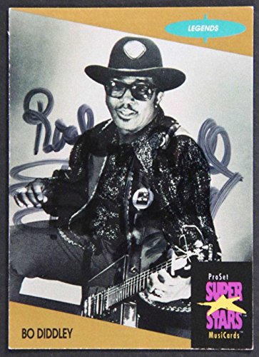 Bo Diddley (d. 2008) Signed Autographed 1991 Pro Set MusicCards Trading Card - COA Matching Holograms
