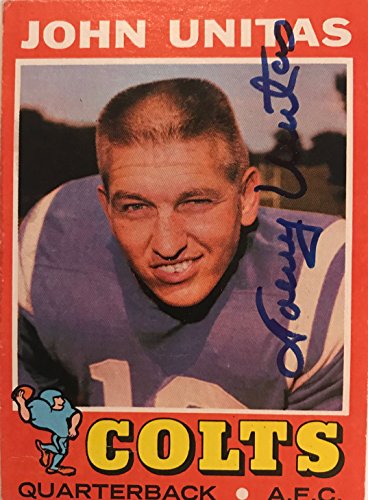 Johnny Unitas Signed Autographed 1971 Topps Football Card - Baltimore Colts