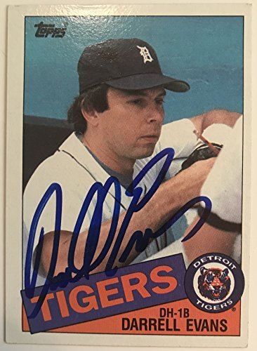 Darrell Evans Signed Autographed 1985 Topps Baseball Card - Detroit Tigers