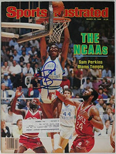 Sam Perkins Signed Autographed Complete 1984 "Sports Illustrated" Magazine - COA Matching Holograms