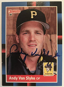 Andy Van Slyke Signed Autographed 1988 Donruss Baseball Card - Pittsburgh Pirates