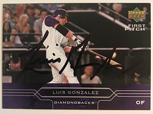 Luis Gonzalez Signed Autographed 2005 Upper Deck First Pitch Baseball Card - Arizona Diamondbacks