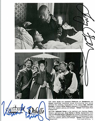 Laurence Fishburne & Kenneth Branagh Signed Autographed 