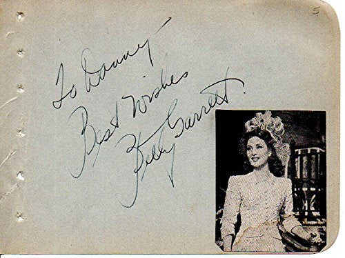 Betty Garrett (d. 2011) Signed Autographed Vintage Autograph Album Page - COA Matching Holograms