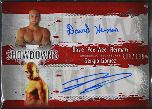 Dave 'Pee Wee' Herman & Sergio Gomez Signed Autographed 2010 Leaf Certified Card #100/199