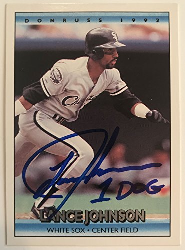 Lance Johnson Signed Autographed 1992 Donruss Baseball Card - Chicago White Sox