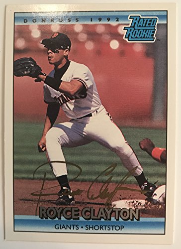 Royce Clayton Signed Autographed 1992 Donruss Rated Rookie Baseball Card - San Francisco Giants
