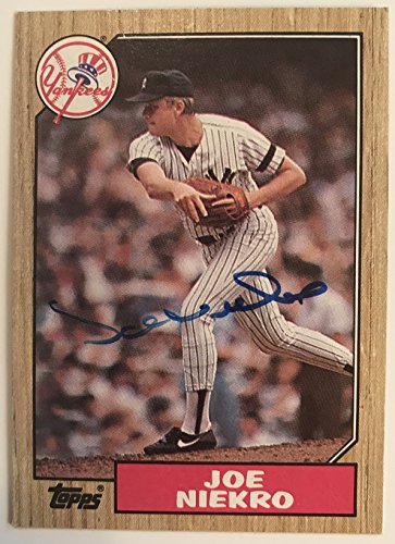 Joe Niekro (d. 2006) Signed Autographed 1987 Topps Baseball Card - New York Yankees