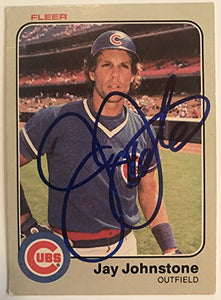 Jay Johnstone Signed Autographed 1983 Fleer Baseball Card - Chicago Cubs