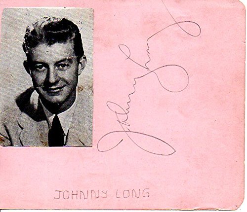 Johnny Long (d. 1972) Signed Autographed Vintage Autograph Page