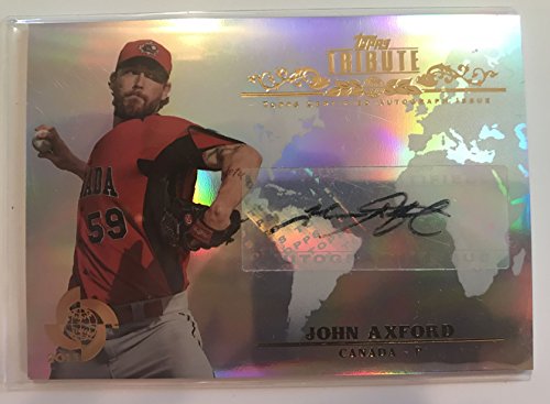 John Axford Signed Autographed 2013 Topps WBC Certified Auto Baseball Card
