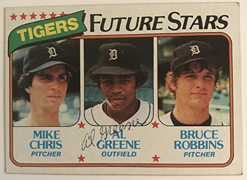 Al Greene (d. 2014) Signed Autographed 1980 Topps Future Stars Baseball Card - Detroit Tigers