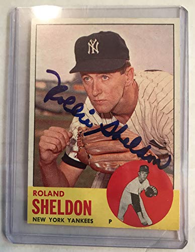 Rollie Sheldon Signed Autographed 1963 Topps Baseball Card - New York Yankees