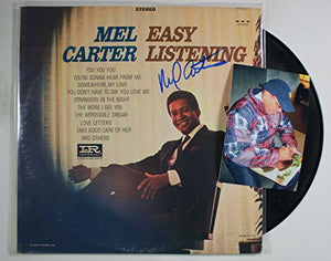 Mel Carter Signed Autographed "Easy Listening" Record Album - COA Matching Holograms