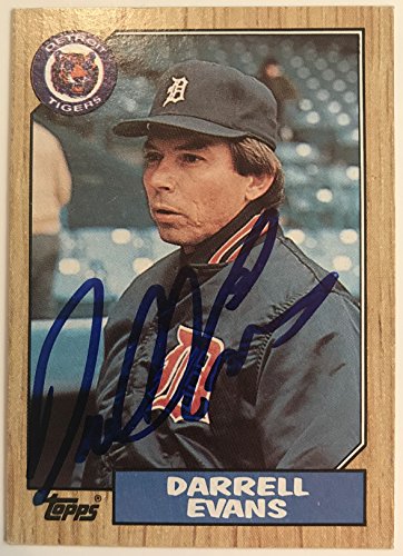 Darrell Evans Signed Autographed 1987 Topps Baseball Card - Detroit Tigers