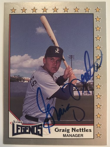 Graig Nettles Signed Autographed 1990 Pacific Senior League Baseball Card