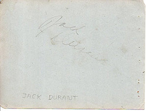 Jack Durant (d. 1984) Signed Autographed Vintage Autograph Album Page