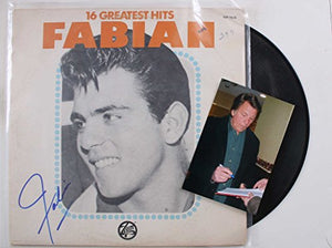 Fabian Signed Autographed "16 Greatest Hits" Record Album - COA Matching Holograms