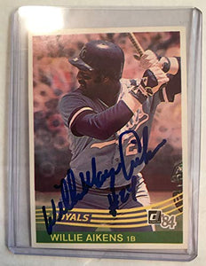 Willie Aikens Signed Autographed 1984 Donruss Baseball Card - Kansas City Royals