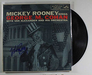 Mickey Rooney Signed Autographed "Sings George M. Cohan" Record Album - COA Matching Holograms