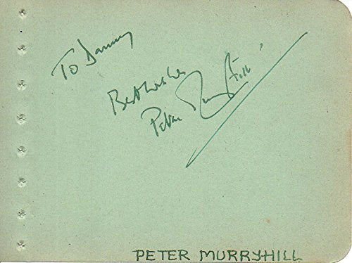 Peter Murryhill (d. 1957) Signed Autographed Vintage Autograph Album Page