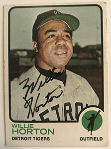 Willie Horton Signed Autographed 1973 Topps Baseball Card - Detroit Tigers