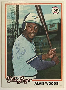 Alvis Woods Signed Autographed 1978 Topps Baseball Card - Toronto Blue Jays