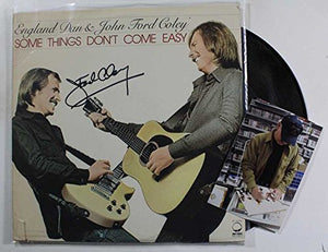 John Ford Coley Signed Autographed "Some Things Don't Come Easy" Record Album - COA Matching Holograms